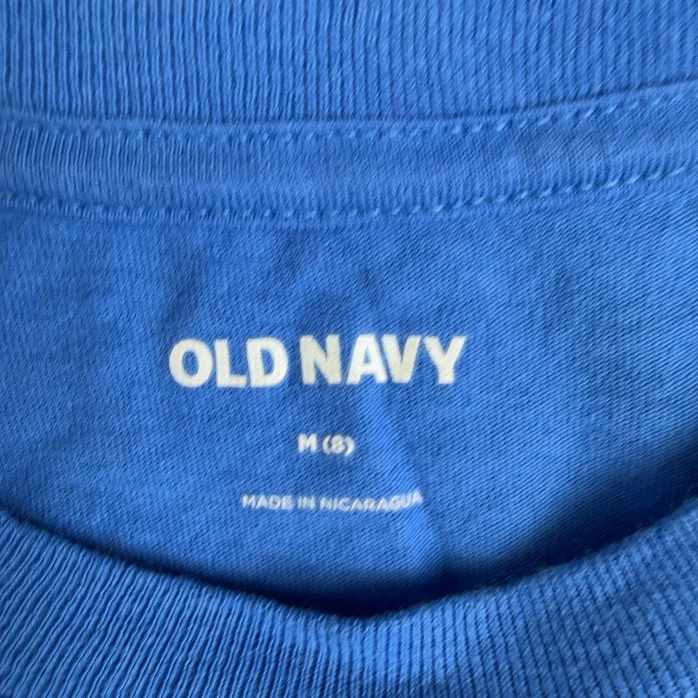 Old Navy Shirt Kids Medium 8 Blue SpongeBob SquarePants Patrick Gary Graphic Tee